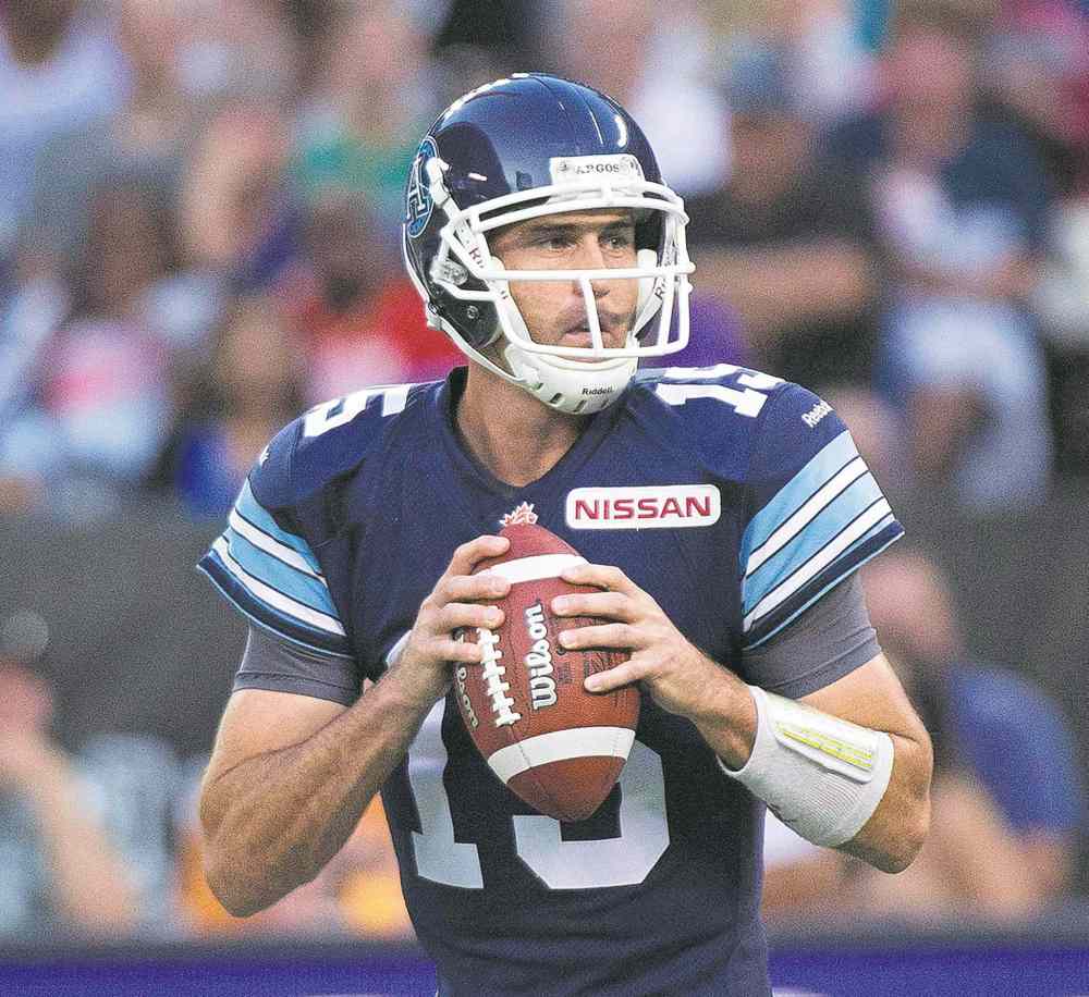 Nathan Denette / the canadian press files
Argonauts QB Ricky Ray torched the Bombers last year, going 79 for 100 with 1,037 yards passing, six TDs and one interception in three games.