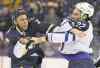 Jeff Roberson / The Associated Press Files
Winnipeg Jets' Chris Thorburn (right) dukes it with St. Louis Blues' Ryan Reaves last season.