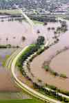 Tim Smith / Brandon Sun
Waters from the rising Assiniboine River cover First Street in Brandon.