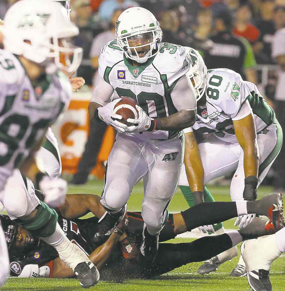 CP
Fred Chartrand / THE CANADIAN PRESS FILES
Tailback Will Ford has been explosive in two starts for the Roughriders since being released by the Blue Bombers.