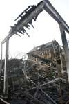 WAYNE GLOWACKI / WINNIPEG FREE PRESS
Charred remains are all that is left of the building that burnt down under suspicious circumstances.