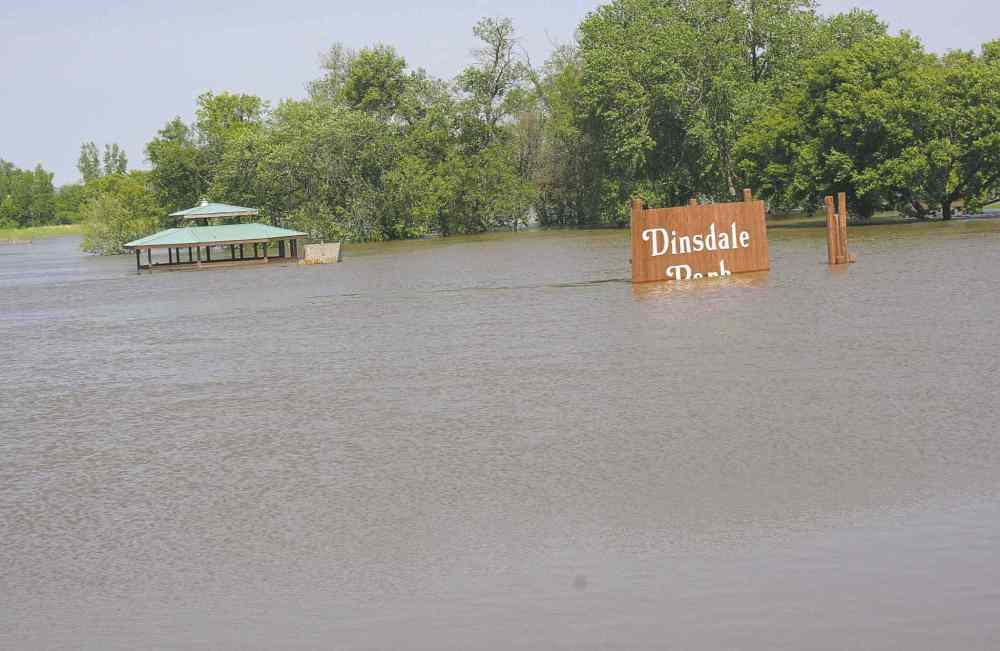 Jillian Austin / Brandon Sun files
Brandon's Dinsdale Park stands inundated by flooding earlier this year that swatted western Manitoba.