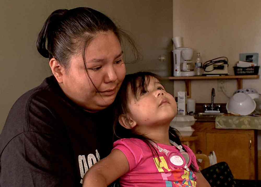 Photos by Jeremie Wookey
Vicky O'Meara and her daughter Julia in their hotel room at Misty Lake Lodge.