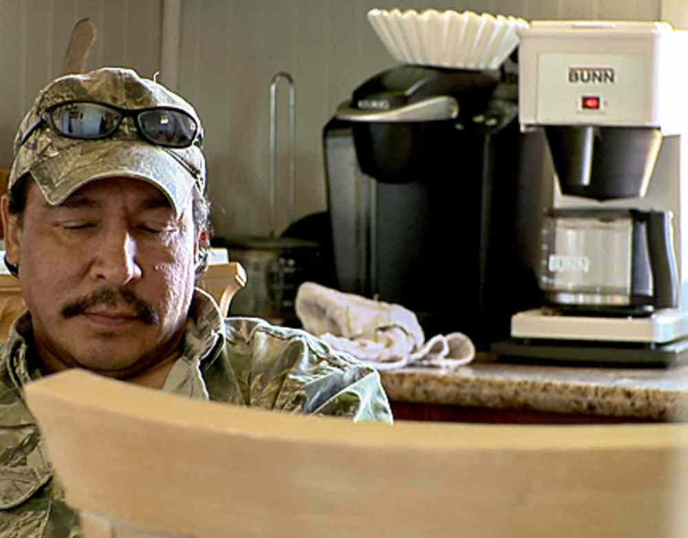 Photos by Jeremie Wookey
Clint Beardy in his home on Lake St. Martin First Nation.