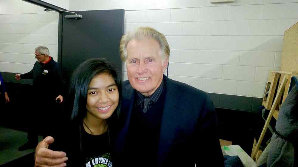 Maria Aragon has an admirer in actor Martin Sheen.