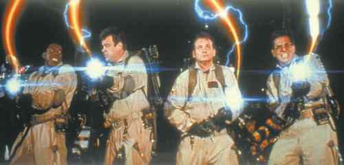 SONY PICTURESFrom left,  Ernie Hudson,  Dan Aykroyd,  Bill Murray  and Harold Ramis  fight the good fight against ectoplasm  in 1984�s Ghostbusters.