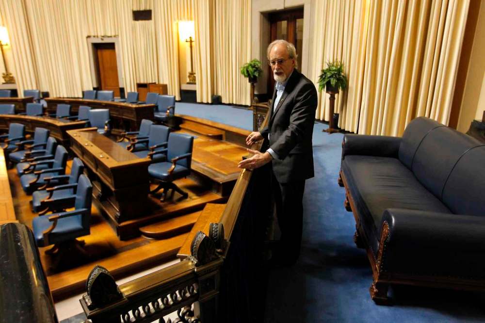 BORIS MINKEVICH / WINNIPEG FREE PRESS
Speaker Daryl Reid said preliminary renovations to accommodate wheelchair users in the legislature will be completed by May 13.
