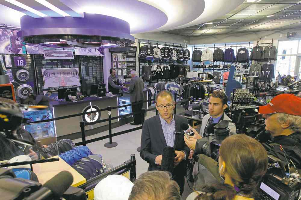 Boris Minkevich / Winnipeg Free Press
Things have changed at the MTS Centre, as True North's Kevin Donnelly informed a media tour Monday. For instance, the Jets Store has been expanded.