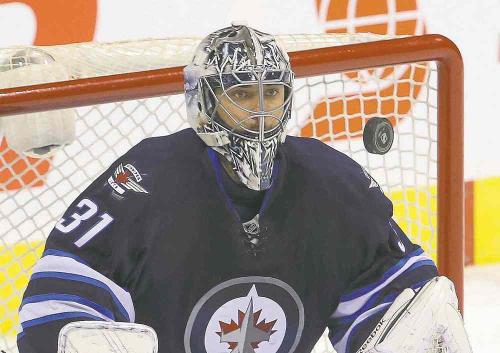 TREVOR HAGAN / WINNIPEG FREE PRESS
Jets goaltender Ondrej Pavelec had a .927 save percentage in pre-season.
