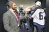 TREVOR HAGAN / WINNIPEG FREE PRESS files
Injured defenceman Zach Bogosian (left) congratulates Jacob Trouba and Michael Frolik after the Jets beat the Islanders Tuesday night.