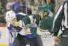 Ann Heisenfelt / The Associated Press
Minnesota Wild defenceman Keith Ballard lands a punch in a second-period scrap with Winnipeg Jets captain Andrew Ladd. Ladd landed a few of his own and later potted the game-tying goal.