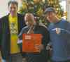 From left, director Mitchell Kezin, Run DMC's Joseph Simmons and Bill Adler.