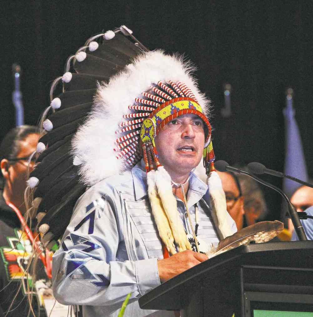 Mike Deal / Winnipeg Free Press
Newly elected Grand Chief Perry Bellegarde