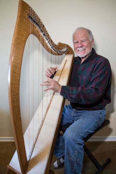 MIKE DEAL / WINNIPEG FREE PRESS
Larry Fisher, a Winnipegger who makes what are considered to be the the best Irish harps in the world.