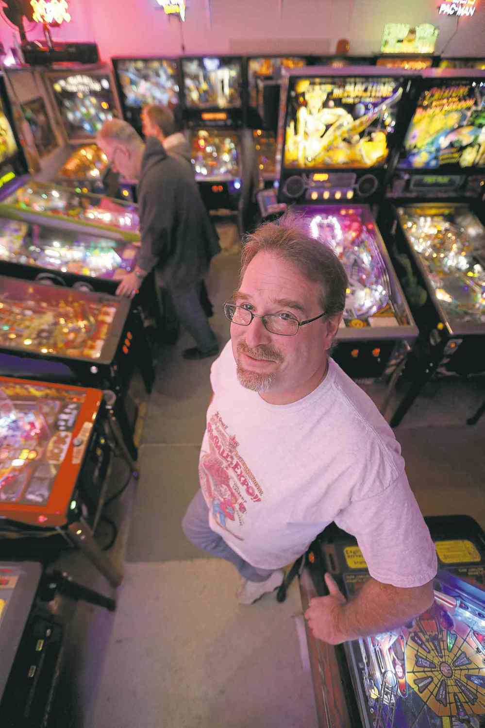 TREVOR HAGAN / WINNIPEG FREE PRESS
‘It never fails; these things are always a conversation starter,’ says pinball aficionado Rick Exner.