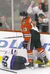 CP
Charles Rex Arbogast / the associated press files
Daniel Carcillo earned his ninth suspension for this hit on Perreault.