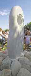 Monument to missing, murdered aboriginal women at The Forks.