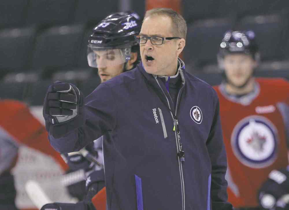 JOE BRYKSA / WINNIPEG FREE PRESS
Coach Paul Maurice said the Kane saga has not been a distraction for the Jets.