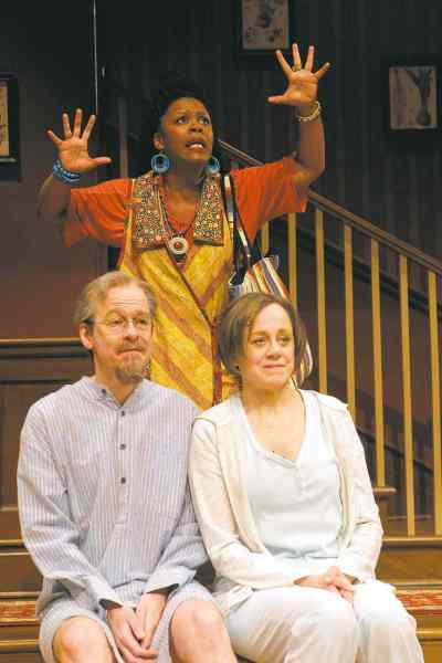 BORIS MINKEVICH / WINNIPEG FREE PRESSFrom left, Steven Sutcliffe as Vanya, Audrey Dwyer as Cassandra and Fiona Reid as Sonia.