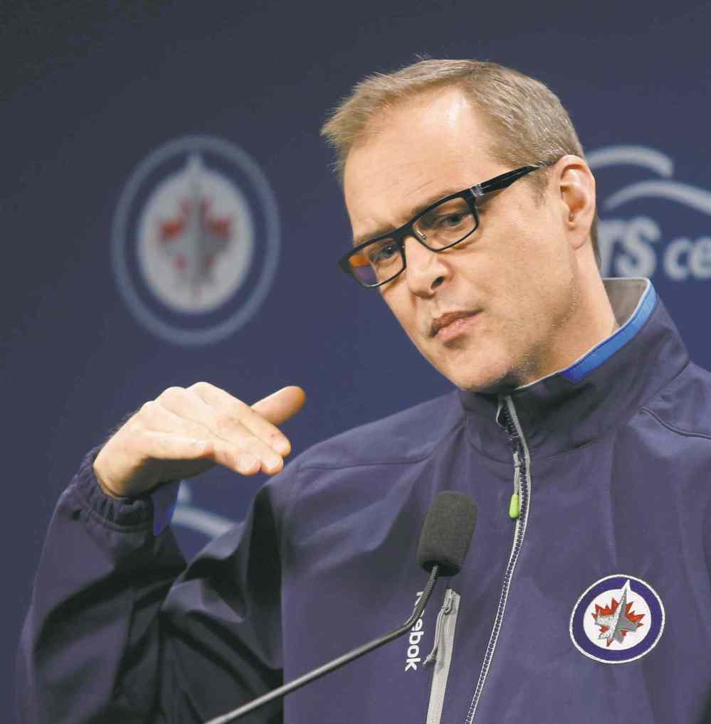 Wayne Glowacki / winnipeg free press
Winnipeg Jets head coach Paul Maurice has good reason to be proud of his team.