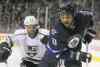 CP
Los Angeles KingsMarian Gaborik (12) lines up to hit Winnipeg Jets, Dustin Byfuglien