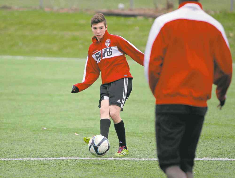 BORIS MINKEVICH / WINNIPEG FREE PRESS
Toby Hyrich-Krueger is the new kid on the Wolfpack.