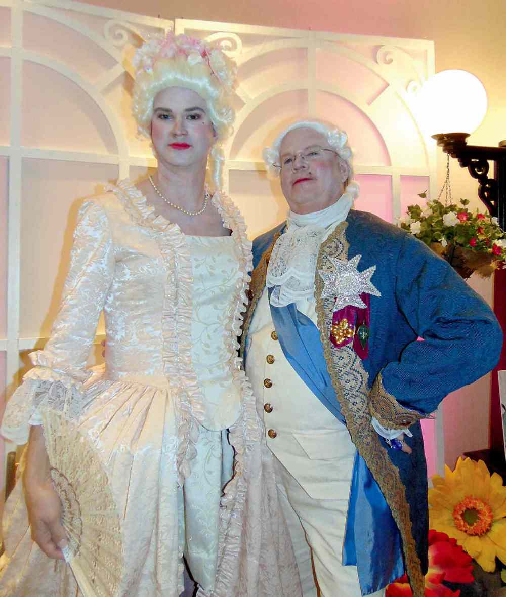 At left, Ashley Smith as Marie Antoinette and Chuck Sanderson as Louis XVI.