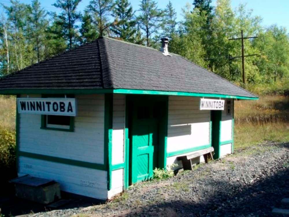 SUPPLIED
The Winnitoba station has not seen regular use since the Campers' Special train service was discontinued in 1990, but volunteers have helped restore its paint work as recently as 2009. The station, built in the 1920s, has been destroyed in the forest fire in the area.