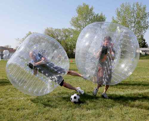 Players collide while battling for the ball.