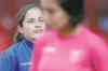 John Woods / Winnipeg Free Press
Ecuador's coach Vanessa Arauz fully expects Japan to win today, but 'we will always hold our heads high.'