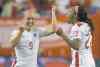 CP
Paul Chiasson / the canadian press filesCanada midfielder Ashley Lawrence (right) celebrates her goal against the Netherlands with teammate Josee Belanger.