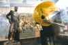 Wayne Glowacki / Winnipeg Free Press 
Bomber legend Ken Ploen�s Rose Bowl trophy and helmet are on display as part of the Manitoba Sports Hall of Fame�s Gridiron Greats exhibit.