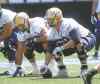 Wayne Glowacki / Winnipeg Free Press
Dominic Picard (right) and Sukh Chungh line up during Winnipeg Blue Bomber practice at Investors Group Field Wednesday.