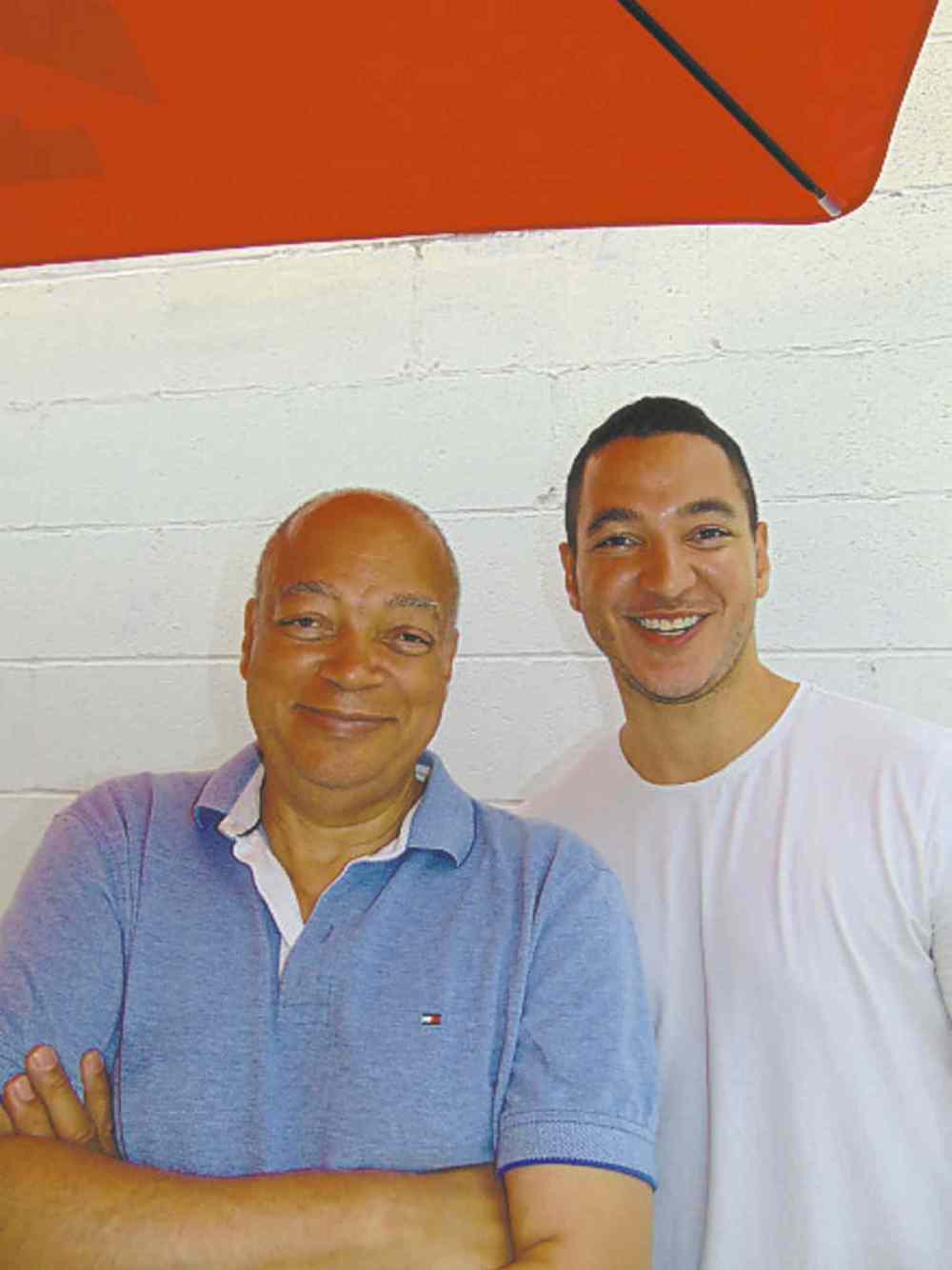 Landis Henry (left), son Christer.