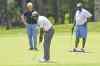 CP
Susan Walsh  / the associated pressU.S. President Barack Obama  practises putting as former president Bill Clinton provides advice.