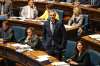MIKE DEAL / WINNIPEG FREE PRESS
Premier Brian Pallister stands up to respond during the first question period of the 41st sitting of the Manitoba Legislature Tuesday.