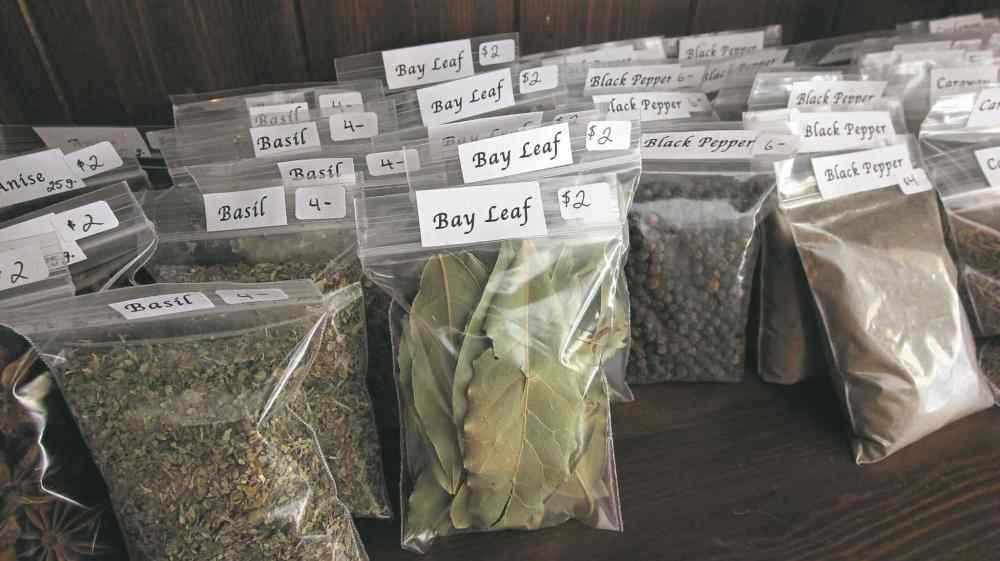 Some of their fresh herbs and spices.