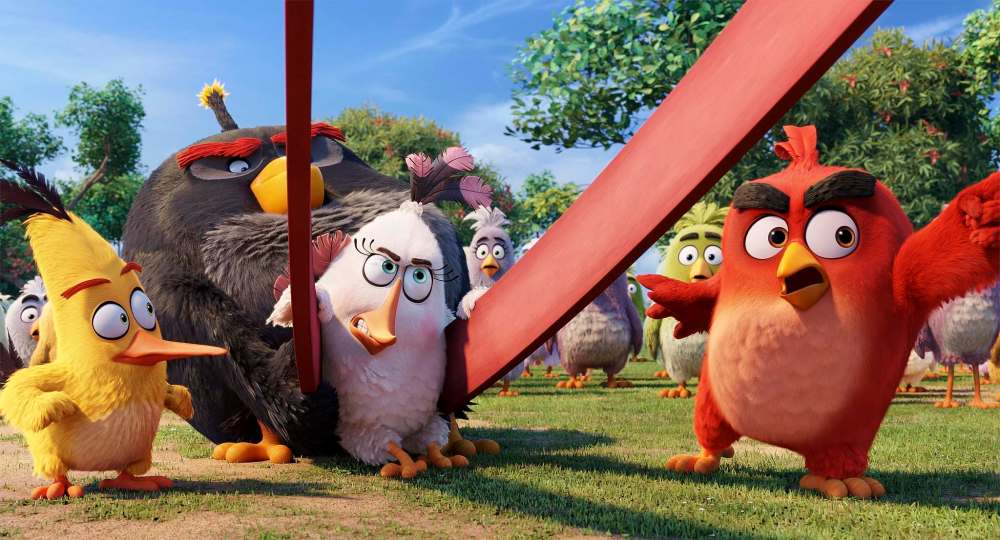 SONY PICTURES
Angry Birds (from left) Chuck (voiced by Josh Gad), Bomb (Danny McBride), Matilda (Maya Rudolph) and Red (Jason Sudeikis).