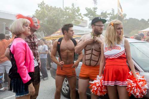 Universal Pictures
From left, Carla Gallo, Ike Barinholtz, Zac Efron, Seth Rogen and Rose Byrne.