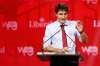 JOHN WOODS / THE CANADIAN PRESS 
Prime Minister Justin Trudeau speaks delegates at the 2016 Liberal Biennial Convention in Winnipeg.