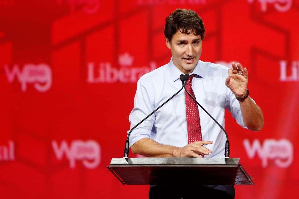 JOHN WOODS / THE CANADIAN PRESS
Prime Minister Justin Trudeau speaks delegates at the 2016 Liberal Biennial Convention in Winnipeg.