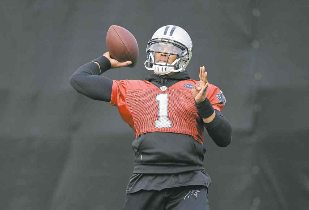 CP
Carolina Panthers quarterback Cam Newton throws during practice Wednesday as his team prepares to play the Denver Broncos during Sunday's Super Bowl 50 game.