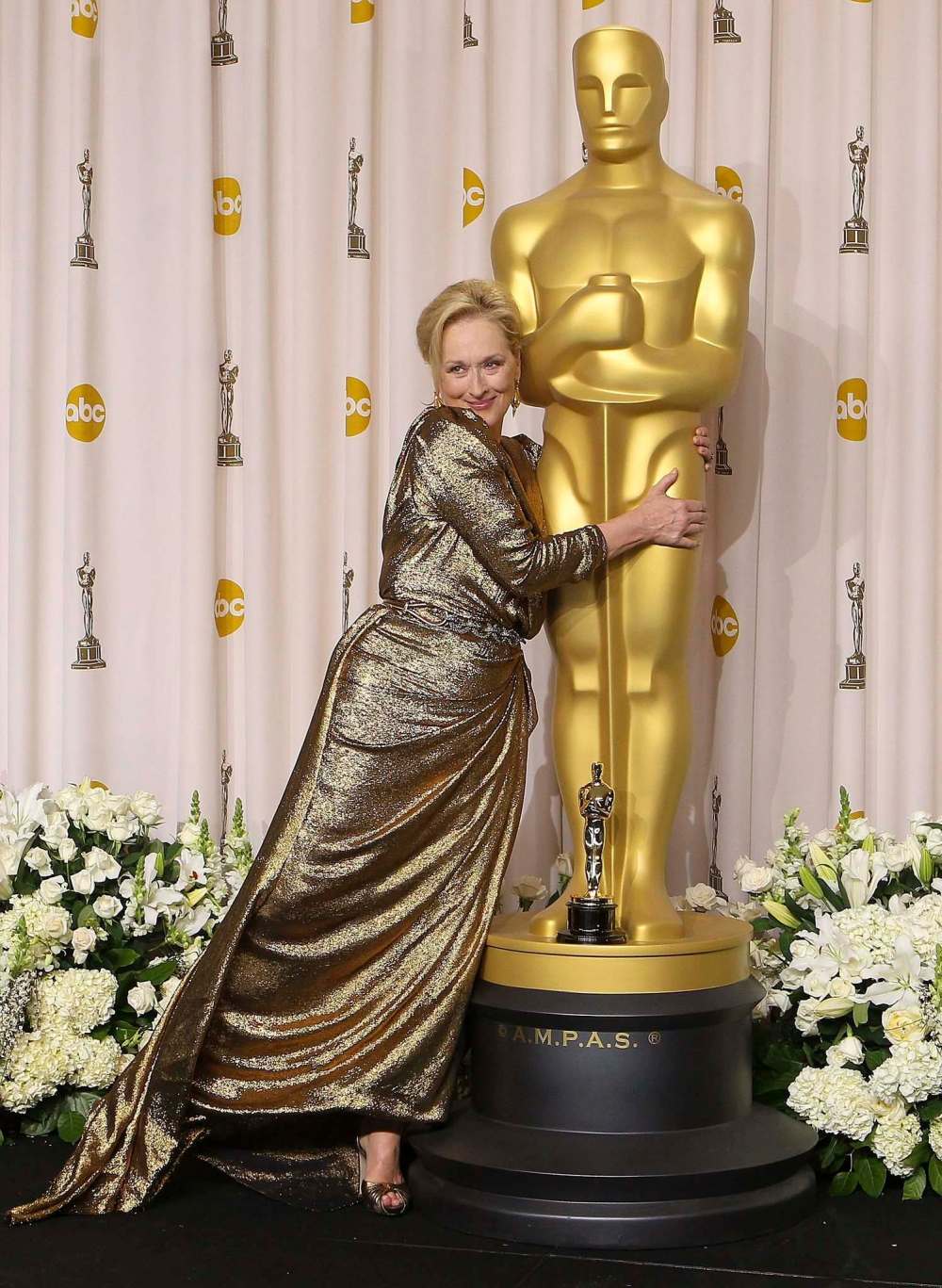 Joel Ryan / The Associated Press files
Meryl Steep poses with her award for best actress for the film The Iron Lady during the 84th Academy Awards in February 2012. It was her 17th nomination.