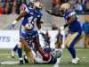 JOHN WOODS / THE CANADIAN PRESS
Leading the way will be Kevin Glenn; the Bombers were able to sack Glenn (5) twice last Wednesday.