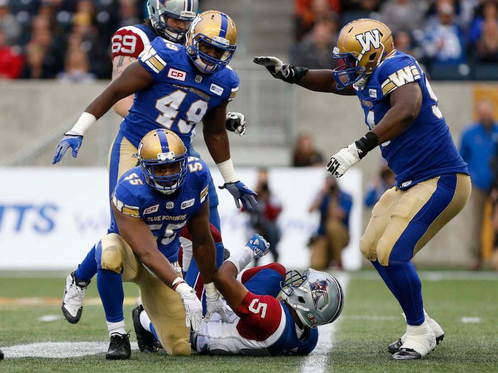 JOHN WOODS / THE CANADIAN PRESS
Leading the way will be Kevin Glenn; the Bombers were able to sack Glenn (5) twice last Wednesday.