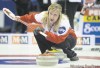 JONATHAN HAYWARD / THE CANADIAN PRESS
Team Canada skip Jennifer Jones during the morning draw against P.E.I. Jones beat B.C. in the late draw to stay alive.