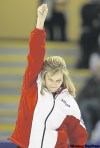Jonathan Hayward / the canadian press
Jennifer Jones celebrates after scoring two points in the third end Sunday night.