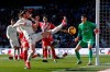 Real Madrid's Gareth Bale, left, tries to control the ball past Girona's goalkeeper Yassine Bounou 