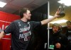 New England Patriots quarterback Tom Brady hands off the championship trophy to his teammates after the AFC Championship NFL football game against the Kansas City Chiefs, Sunday, Jan. 20, 2019, in Kansas City, Mo. (AP Photo/Charlie Riedel)