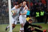 Portugal's Cristiano Ronaldo, left, celebrates with his teammate Diogo Jota after he scored his side's second goal during the Euro 2020 group B qualifying soccer match between Luxembourg and Portugal at the Josy Barthel stadium in Luxembourg, Sunday, Nov. 17, 2019. (AP Photo/Francisco Seco)